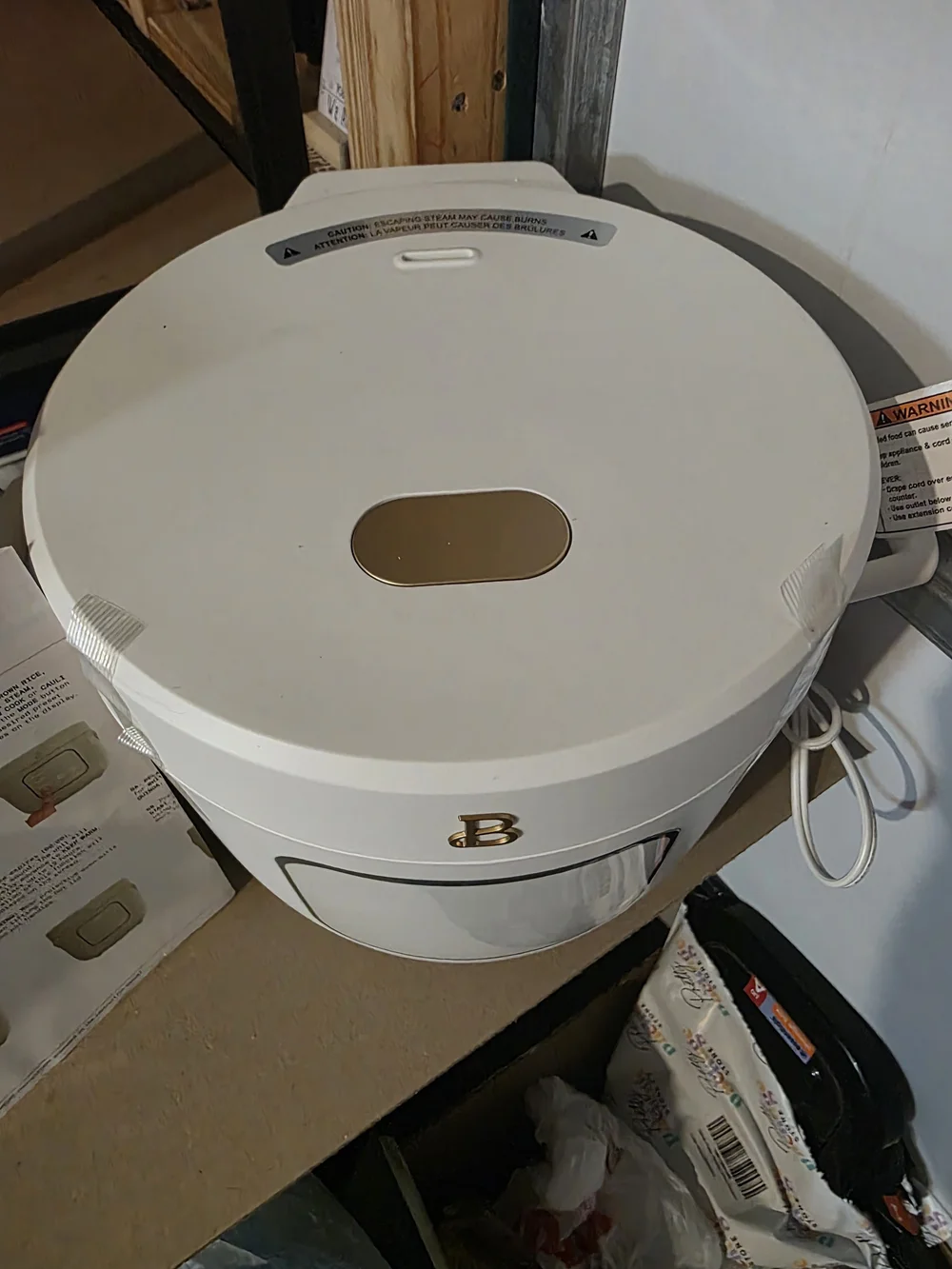 Drew Barrymore Home Kitchen White Electric Rice Cooker BRAND NEW